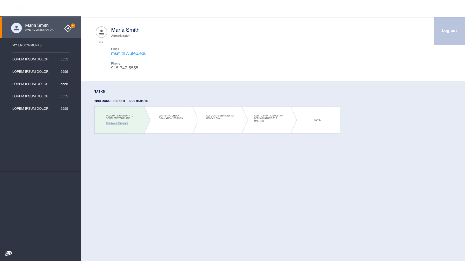 Endowment Management System - MITSU OVERSTREET